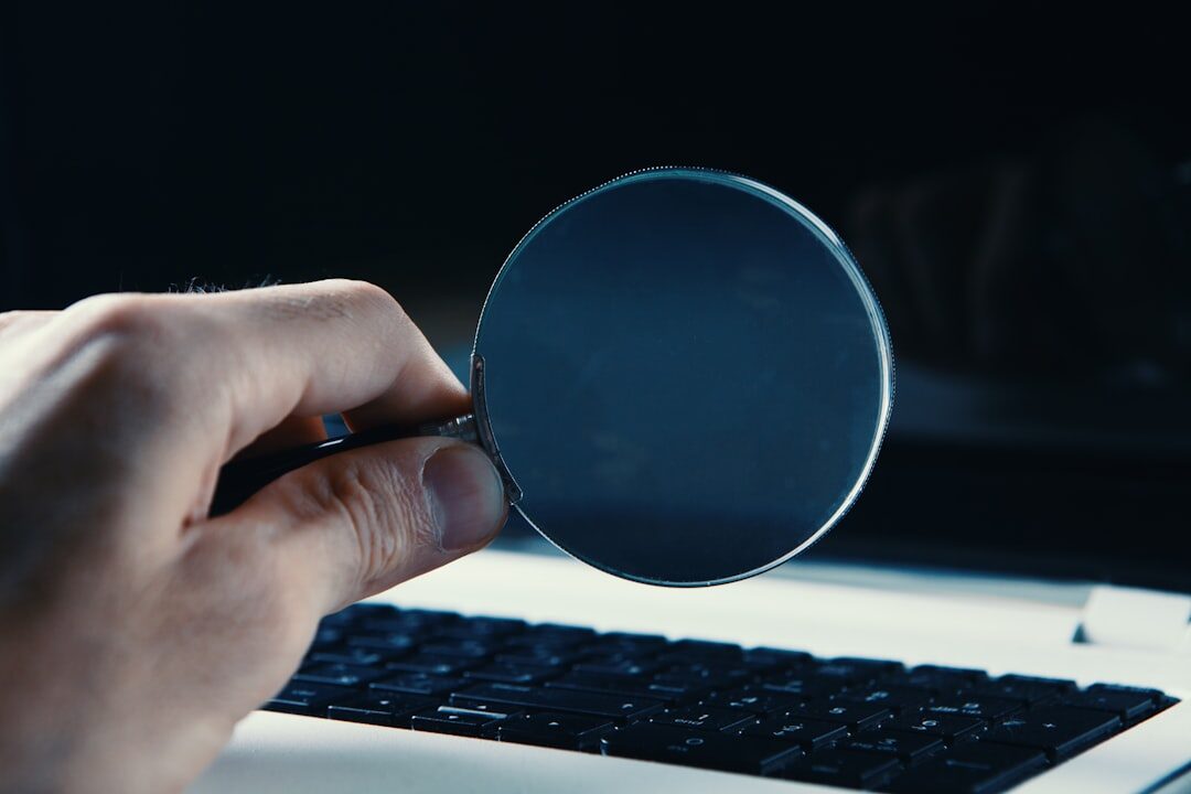 detective examining evidence