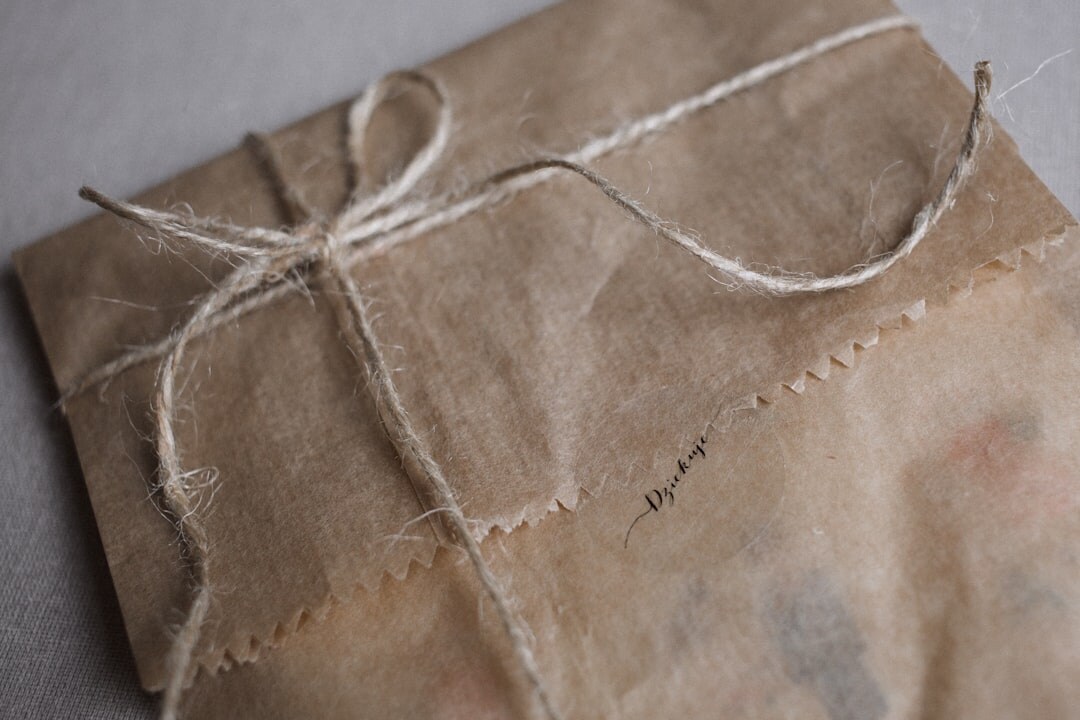 stack of old letters tied with string